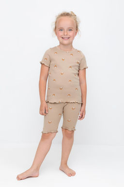 К 1632/темно-бежевый,медвежонок пижама дет