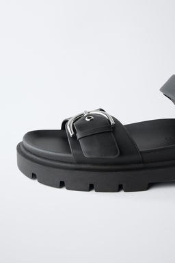 SANDALIA HEBILLAS / Negro - Zara фото 6