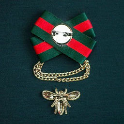 Брошь Бант с желтой пчелкой+цепочка - Took a look фото 2