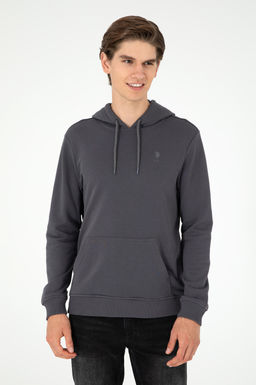 Мужской базовый свитшот антрацитового цвета Неожиданная скидка в корзине - U.s. polo assn фото 3