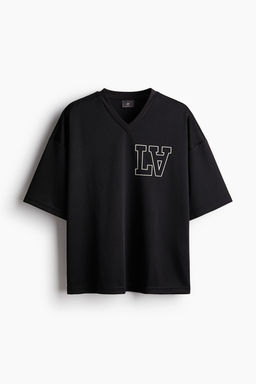 Camiseta de malla con estampado Oversized Fit - H&m фото 5