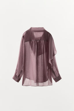 CAMISA PA?UELO ZW COLLECTION / Lila - Zara фото 8
