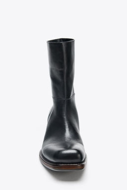 LEATHER COWBOY ANKLE BOOTS - Zara фото 6