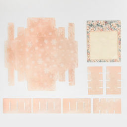 Цена за 4 шт. Коробка под 16 конфет новогодняя с ячейками «Стильный розовый» 17.5 х 17.5 х 3.5 см