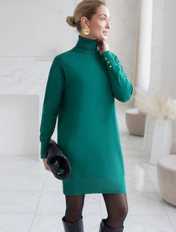 D32.108 Платье вязаное женское зеленый