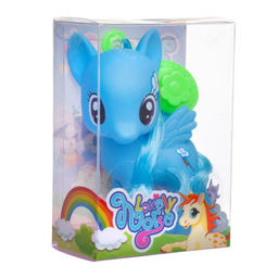 Пони с расческой 11,5*7 см, ГОЛУБАЯ, в прозрачной коробочке - Junfa toys фото 3