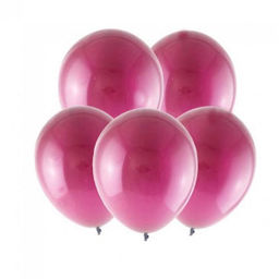 Воздушные шары латексные 12", 100 шт., кристалл, бордовые