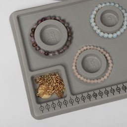 Подставка универсальная для украшений QF. Трафарет, 20?29?2 см, серая