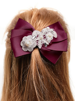 Заколка-автомат PU0331 бордо