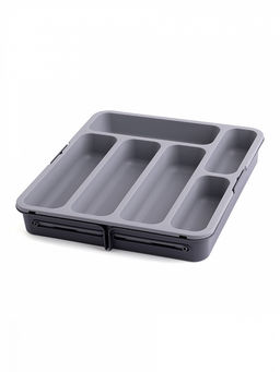 Органайзер для столовых приборов 31x35,5x5,5 серый полипропилен - Denastia фото 2