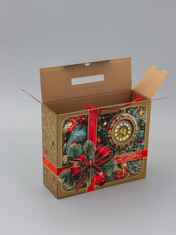 Коробка подарочная новогодняя «Часики» 29×24.5×9.5 см
