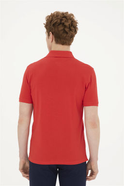 Мужская красная базовая футболка с воротником-поло Неожиданная скидка в корзине - U.s. polo assn фото 5