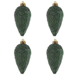 Набор из 4шт Украшение новогоднее "Шишка", L17 W8,5 H5 см
