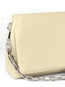 Сумка женская натуральная кожа GU 2033-0019, 1отд+карм/перег, плечевой ремень, бежевый SALE 259852 - Adelia фото 4