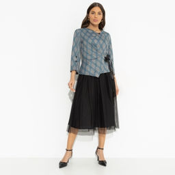 Костюм с юбкой из сетки на подкладе Больше чем стиль (2 в 1 green) - Charutti фото 8