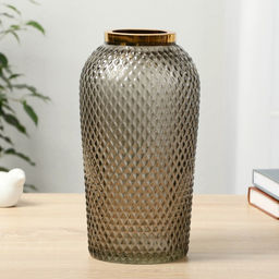 Ваза для цветов «Киркинес», 2.5 л, d=8.5 см, 26×13 см, стекло, дымчатый