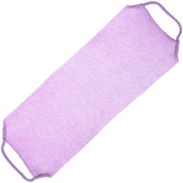 Цена за 2шт. Мочалка скрабирующая японская "Premium - Monako", цвет сиреневый, 19*45 (растяг. до 90см)