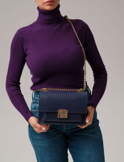 Кожаная сумка Azaro 90495 фиолетовый цветок