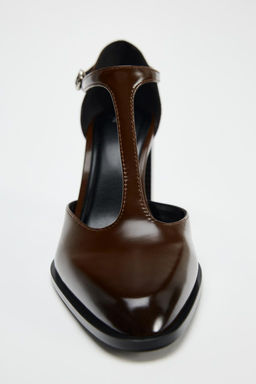 STRAPPY BLOCK HEEL SHOES - Zara фото 5
