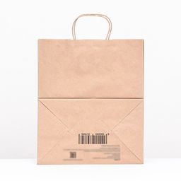 Цена за 25 шт. Пакет бумажный крафт 90 г/м², круглая ручка 32×20×37 см