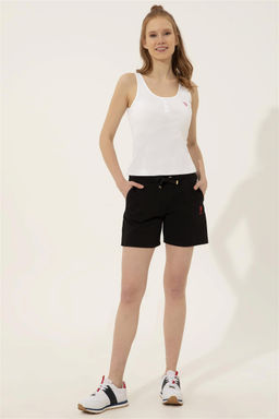 Женские черные трикотажные шорты Скидка 20% в корзине