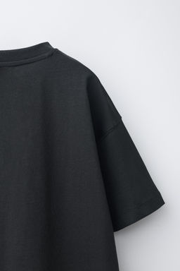 CAMISETA ESTAMPADO OLAS / Gris antracita - Zara фото 4