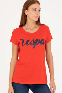 Женская красная футболка Неожиданная скидка в корзине - U.s. polo assn фото 2