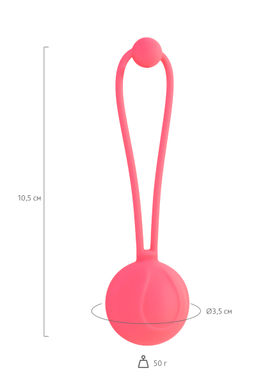 Вагинальный шарик LEROINA by TOYFA Rosy, силикон, красные, 10,5 см