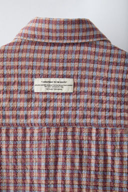 CHECK SEERSUCKER SHIRT - Zara фото 4