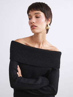 Kay?k Yaka Kad?n Triko Kazak