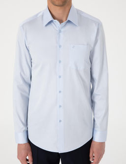 A__k Mavi Regular Fit Uzun Kollu Basic G_mlek
