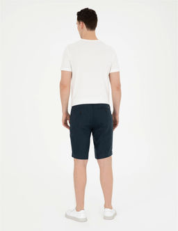 Lacivert Slim Fit Keten Beli Lastikli Dokuma _ort - Pierre cardin фото 4