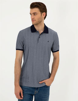 Lacivert Slim Fit Ti__rt - Pierre cardin фото 3
