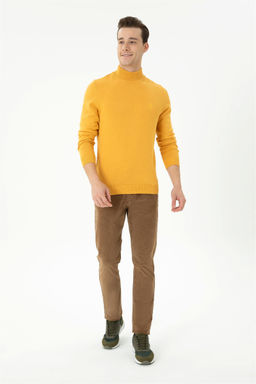 U. S. Polo Assn Мужской горчичный базовый свитер - U.s. polo assn фото 11