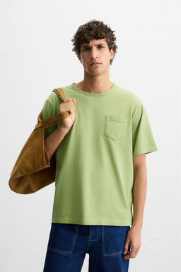 WASHED T-SHIRT WITH POCKET - Zara фото 2