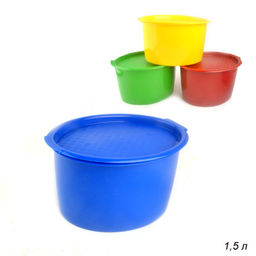 Пластиковая миска с крышкой 1,5 л / П-50-26-1ТХ /уп 24/ - Галеонтрейд фото 2