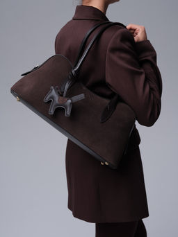 Замшевая сумка Jockey DBR 31168 темно-коричневый  фото 5