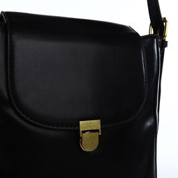 Сумка-мессенджер на клапане, цвет чёрный - Simaland фото 4