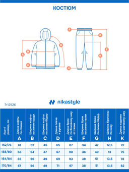 Костюм 7т12526 океан/беж
