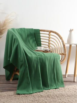 Плед Экономь и Я 150×130 см, цвет зелёный, 160 г/м², 100% п/э