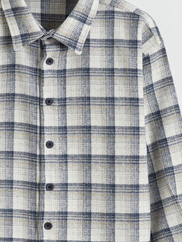 Ekose Erkek ?ocuk Gabardin G?mlek