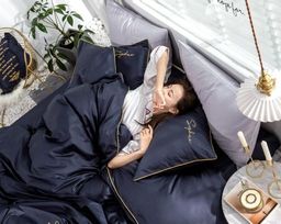 КПБ Mency однотонный с вышивкой MENO016 1.5 спальный