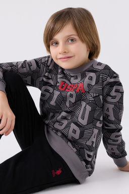 Темно-серый пижамный комплект для мальчика Неожиданная скидка в корзине - U.s. polo assn фото 2