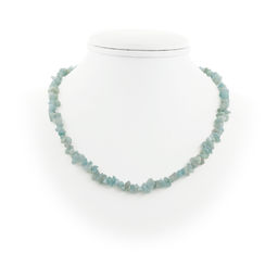 Амазонит, "Россыпь", галька разноразмерная, бусы 45..50см