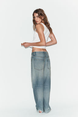 JEANS TRF BAGGY BALLOON TIRO MEDIO / Celeste - Zara фото 6