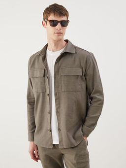 Regular Fit Uzun Kollu Erkek G?mlek Ceket