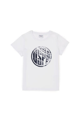 U. S. Polo Assn / Белая базовая футболка с круглым вырезом для мальчиков - U.s. polo assn фото 2