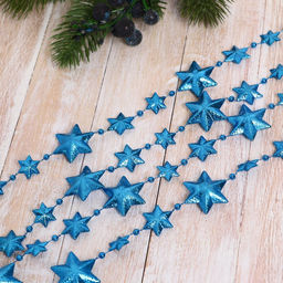 Бусы на ёлку Рельефные звёзды, длина 2.7 м, МИКС - Зимнее волшебство фото 2
