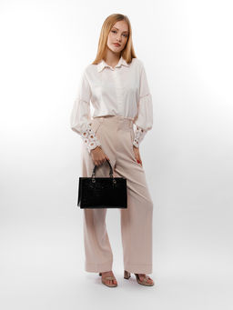 LACCOMA сумка WJ202339-черный эко кожа хлопок фото 3