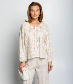 Блуза #КТ197 (1), кремовый